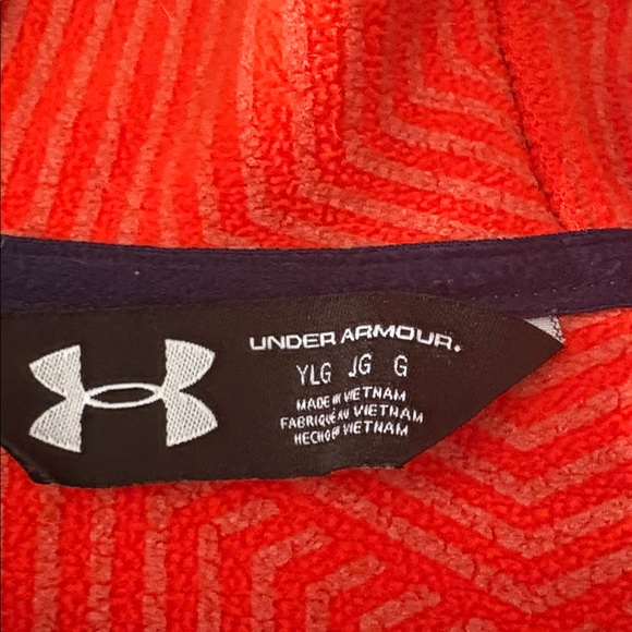 Under Armour Orange Zip-Up Spring/fall jacket - Picture 2 of 4